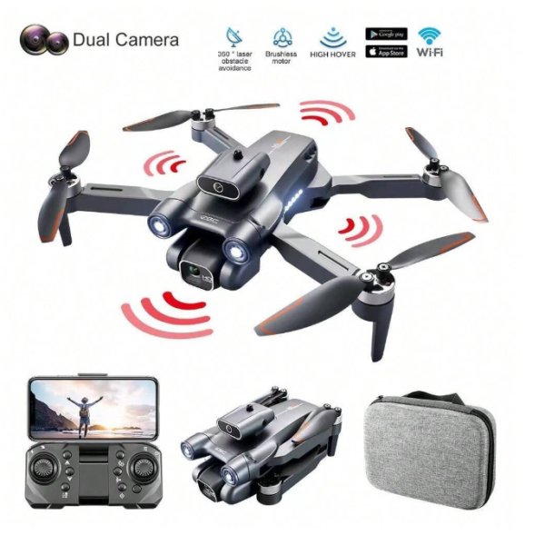 S1S Drone with 720p Wi-Fi Camera & Gesture Control | Foldable Remote Control Drone with Obstacle Avoidance for Beginners