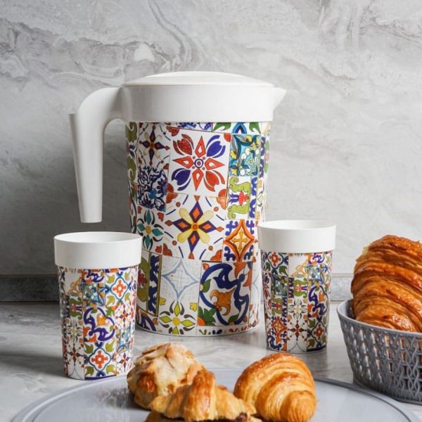 💎 Elegant & Modern Design – Beautifully crafted jug with a sleek finish and matching glasses for a stylish look. 🌿 High-Quality & BPA-Free Plastic – Safe, durable, and designed for long-lasting use. 📦 Complete 7-Piece Set – Includes a spacious jug with 6 perfectly sized glasses, ideal for family use. 💧 Large Capacity Jug – Perfect for serving water, juice, iced tea, lemonade, and other beverages. 🔄 Lightweight & Shatterproof – Stronger than glass yet lightweight for everyday use. 🧼 Easy to Clean & Maintain – Smooth surface for quick cleaning and hassle-free maintenance. 🎯 Multi-Purpose Use – Great for home, office, parties, picnics, and outdoor gatherings.